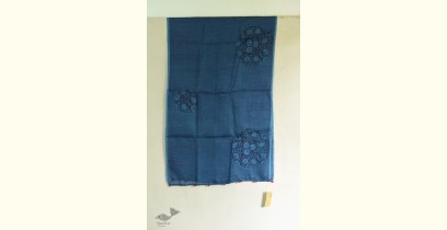 Ittefaq . इत्तफाक | Kota Doria Silk Embroidered Stole - Blue