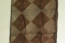 Ittefaq . इत्तफाक | Kota Doria Silk Embroidered Stole - Dark Brown