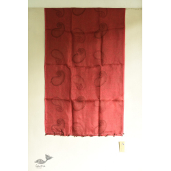 Ittefaq . इत्तफाक | Kota Doria Silk Embroidered Stole - Red