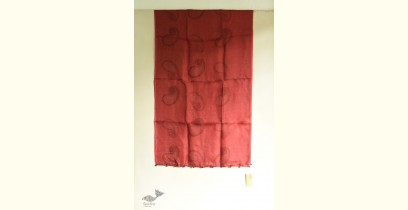 Ittefaq . इत्तफाक | Kota Doria Silk Embroidered Stole - Red