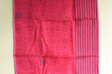 Ittefaq . इत्तफाक | Kota Doria Silk Embroidered Stole - Rani Pink