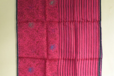 Ittefaq . इत्तफाक | Kota Doria Silk Embroidered Stole with Block Print - Dark Pink