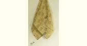 shop Kota Silk Stole Embroidered and Block Printed - Almond Brown
