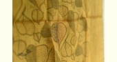 shop Hand Embroidered Kota Silk Stole  - Leaf Motif