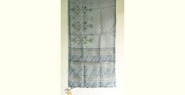 Ittefaq . इत्तफाक |  Kota Silk Stole Embroidered and Block Printed - Grey