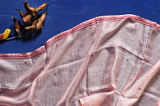 Ittefaq . इत्तफाक | Kota Doria Silk Embroidered Stole - Light Pink