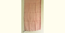 Ittefaq . इत्तफाक | Kota Doria Silk Embroidered Stole - Light Pink