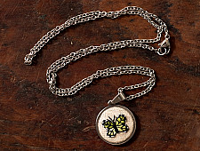 Needle Art ~ Hand Embroidered Jewelry - Butterfly Necklace