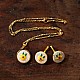 shop Hand Embroidered Jewelry - Sunflower Necklace Set 