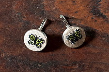 Needle Art ~ Hand Embroidered Jewelry - Butterfly Earring