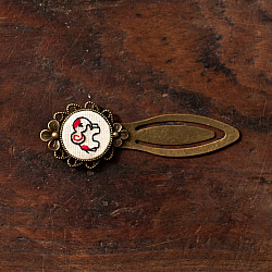 Needle Art ~ Hand Embroidered Jewelry - Elephant clip bookmark