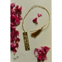 A Golden Tag ❉ Gold Plated Bookmarks - Peacock Feather 