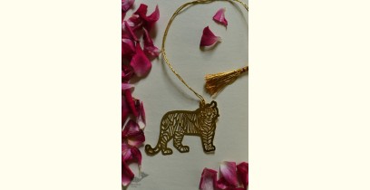 A Golden Tag ❉ Gold Plated Bookmarks - Tiger