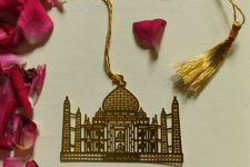 A Golden Tag ❉ Gold Plated Bookmarks - Taj-Mahal