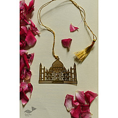 A Golden Tag ❉ Gold Plated Bookmarks - Taj-Mahal