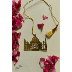 A Golden Tag ❉ Gold Plated Bookmarks - Taj-Mahal