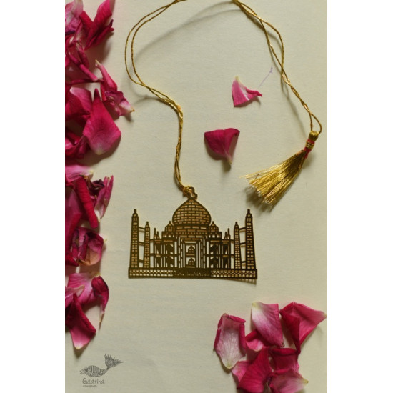 shop gold plated bookmark - tajmahal