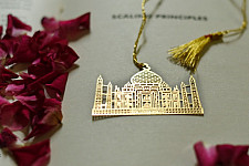 A Golden Tag ❉ Gold Plated Bookmarks - Taj-Mahal