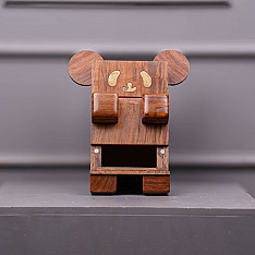 Lakdi . लकड़ी ~ Handmade Wooden Piggy Bank ( Two Options Panda / Koala )