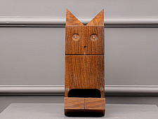 Lakdi . लकड़ी ~ Handmade Wooden Piggy Bank ( Two Options Cat / Dog ) 03