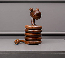 Lakdi . लकड़ी ~ Handmade Wooden Coasters ( Two Options Snake / Elephant )