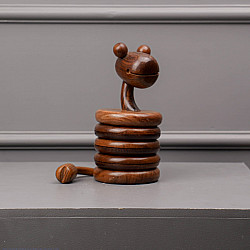 Lakdi . लकड़ी ~ Handmade Wooden Coasters ( Two Options Snake / Elephant )
