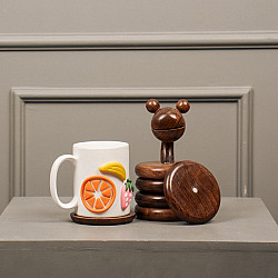 Lakdi . लकड़ी ~ Handmade Wooden Coasters ( Two Options Snake / Elephant )