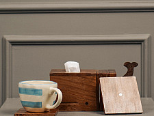 Lakdi . लकड़ी ~ Handmade Wooden Coasters ( Two Options Koala / Whale )