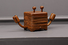 Lakdi . लकड़ी ~ Handmade Wooden Coaster Set - Crab