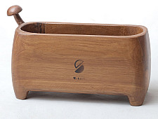 Lakdi . लकड़ी ~ Handmade Wooden Mushroom Tail Pen Stand ( Available in three sizes )