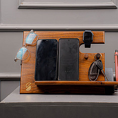 Lakdi . लकड़ी ~ Handmade Wooden - Desk Organiser