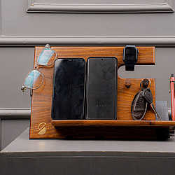 Lakdi . लकड़ी ~ Handmade Wooden - Desk Organiser