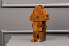Lakdi . लकड़ी ~ Handmade Wooden Robo Pen Stand