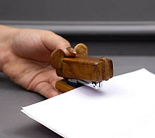 Lakdi . लकड़ी ~ Handmade Wooden Stapler (Koala / Whale)