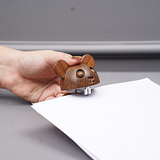 Lakdi . लकड़ी ~ Handmade Wooden Stapler (Panda / Cat / Dog )