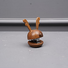 Lakdi . लकड़ी ~ Handmade Wooden - Reindeer Stapler
