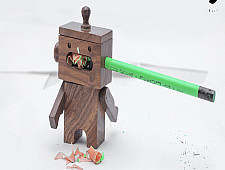 Lakdi . लकड़ी ~ Handmade Wooden - Male Sharpener