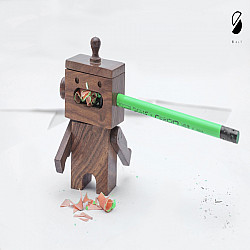 Lakdi . लकड़ी ~ Handmade Wooden - Male Sharpener