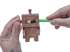 Lakdi . लकड़ी ~ Handmade Wooden - Male Sharpener