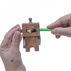 Lakdi . लकड़ी ~ Handmade Wooden - Male Sharpener