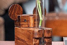 Lakdi . लकड़ी ~ Handmade Wooden - Koala Test Tube Planter