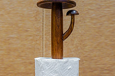 Lakdi . लकड़ी ~ Handmade Wooden - Tissue Roll Mushroom