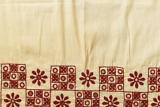 Embroidered Blouse Piece ( Unstitched ) - Off White Cotton Silk Fabric