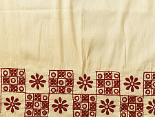 Embroidered Blouse Piece ( Unstitched ) - Off White Cotton Silk Fabric