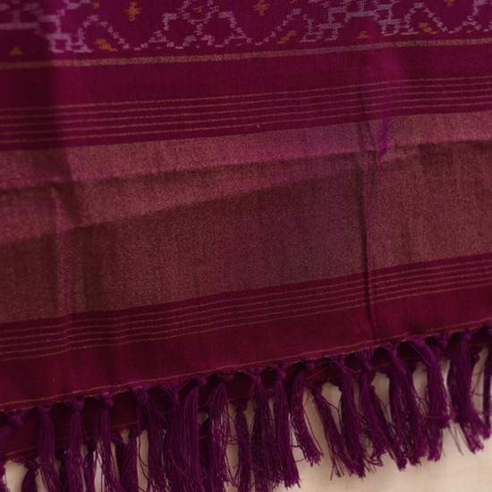 shop Handwoven Woolen Patola Shawl ~ Diamond Design