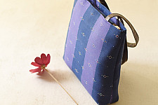 Dots & weaves ~ Tangaliya Shoulder Bag - Blue & Purple