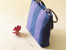 Dots & weaves ~ Tangaliya Shoulder Bag - Blue & Purple