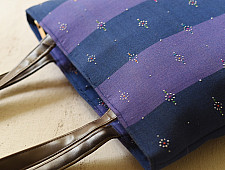 Dots & weaves ~ Tangaliya Shoulder Bag - Blue & Purple