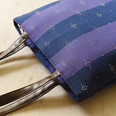 Dots & weaves ~ Tangaliya Shoulder Bag - Blue & Purple