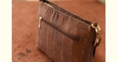 shop handwoven cotton tangaliya Sling bag - rust brown